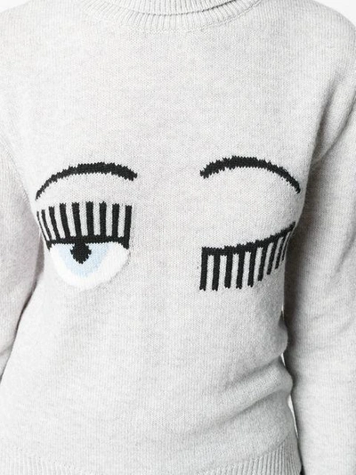 Shop Chiara Ferragni Eye Logo Jumper In Grey