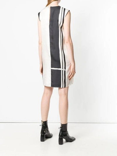 minimal sheath stripe dress