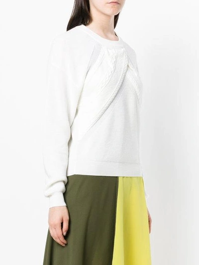 draped cable sweater