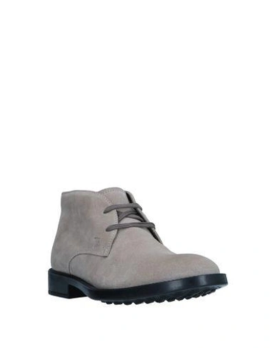 Shop Tod's Ankle Boots In Dove Grey