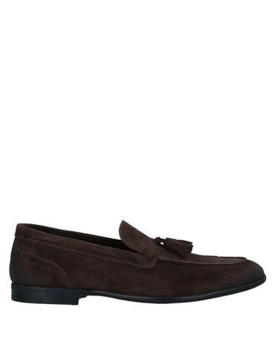 Shop A.testoni Loafers In Dark Brown