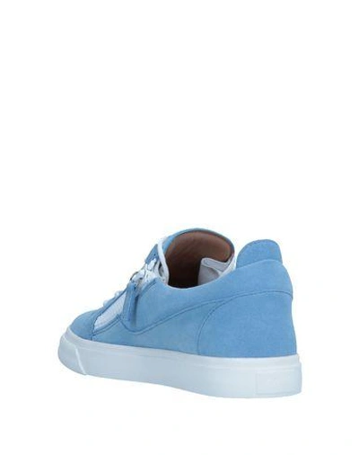 Shop Giuseppe Zanotti Sneakers In Sky Blue