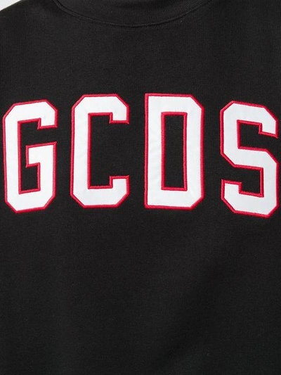 Shop Gcds Embroidered Logo Sweater - Black