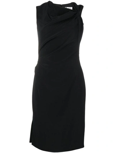 Shop Lanvin Knot Detail Dress In Black