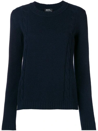 Shop Apc A.p.c. Crew Neck Jumper - Blue