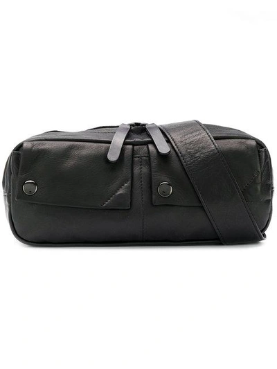 Shop Yohji Yamamoto Two Pocket Belt Bag - Black