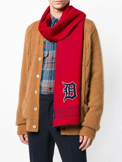Shop Gucci Detroit Tigers Scarf - Red