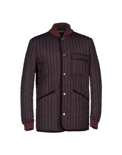 Shop Canali Man Jacket Deep Purple Size 38 Polyester