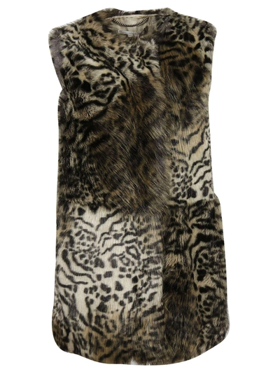 Shop Stella Mccartney Faux Fur Sleeveless Coat