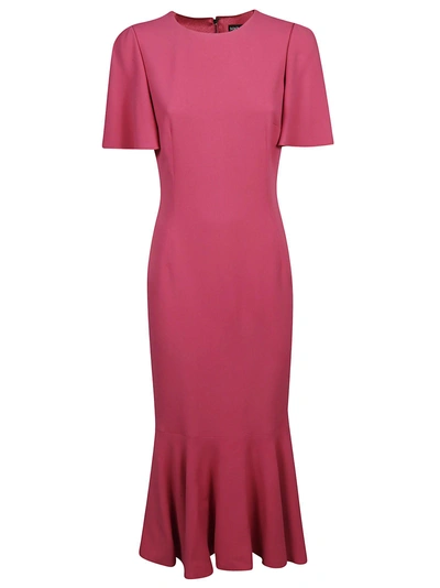 Shop Dolce & Gabbana Fitted Dress In Pink