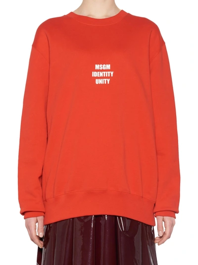 Shop Msgm Sweatshirt In Red
