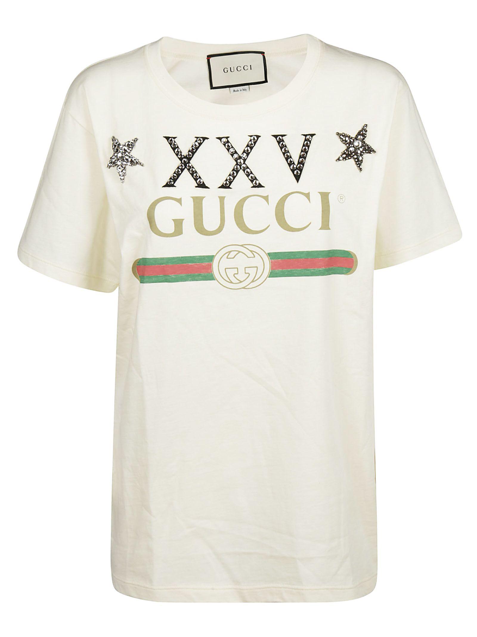 Gucci Crystal Embellished T-shirt 