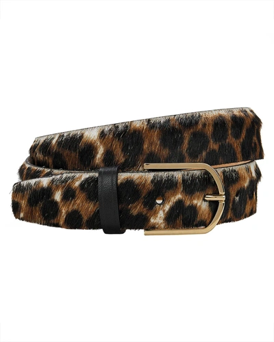 Shop Maison Boinet Leopard Calf Hair Belt In Multi