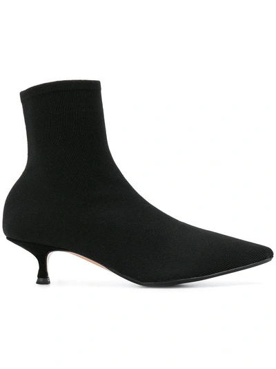 Shop Anna F Pointed Ankle Boots In Black