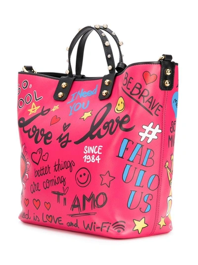 Shop Dolce & Gabbana Beatrice Shopper Tote - Pink