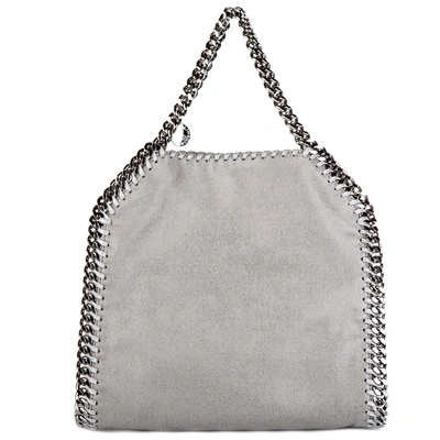 Stella Mccartney Falabella Chain Detail Fold-over Tote Bag In Grey