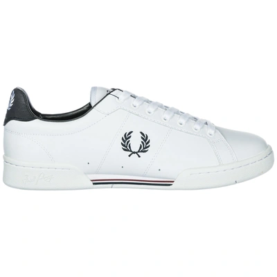 Fred Perry Men's Shoes Leather Trainers Sneakers B7222 In White | ModeSens