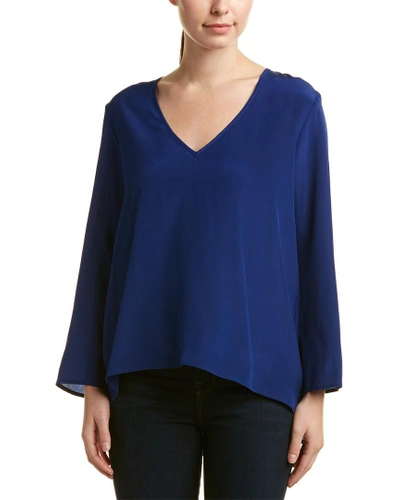 Shop Amanda Uprichard Silk Top In Blue