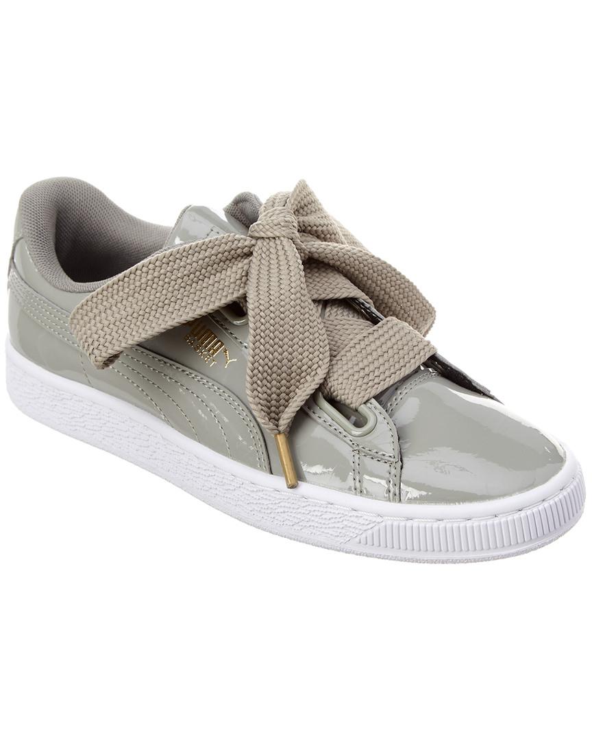 puma basket heart green