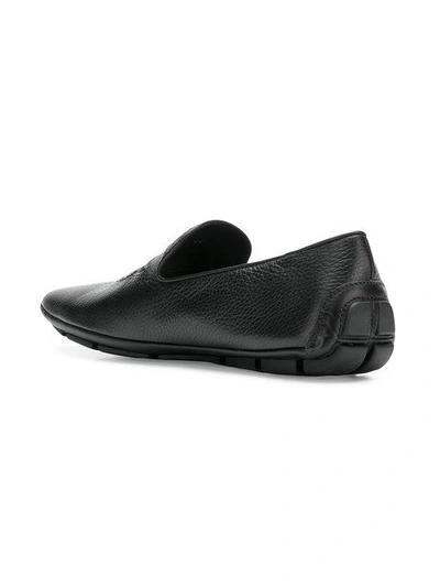 Shop Billionaire Leather Loafers - Black