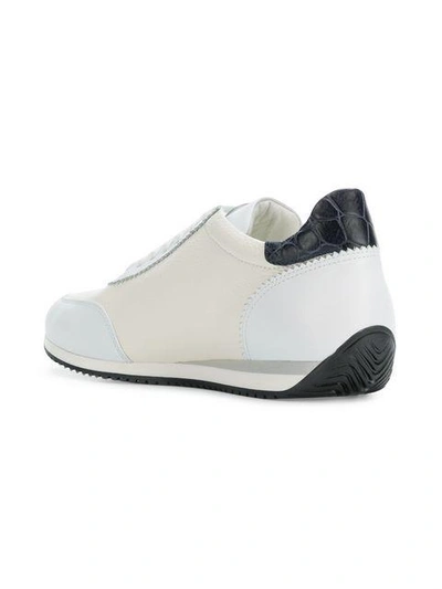 Shop Billionaire Leather Low-top Trainers In White