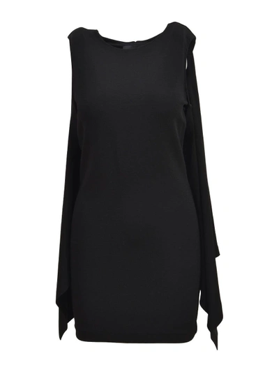 Shop Dsquared2 Black Cape Dress