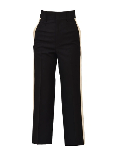 Shop Helmut Lang Cropped Tailored Pants In Black