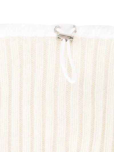 Shop Sacai Ribbed Knit Snood - White