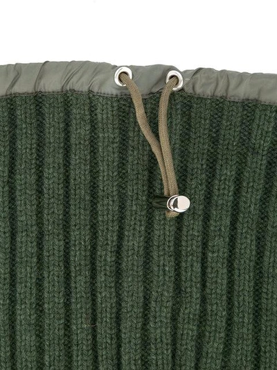 Shop Sacai Ribbed Knit Snood - Green