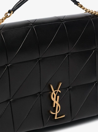 Shop Saint Laurent Schultertasche Mit Logo-schild In Black