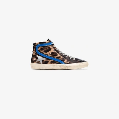 Shop Golden Goose Deluxe Brand Multicoloured Superstar Ponyhair And Leather High Top Sneakers