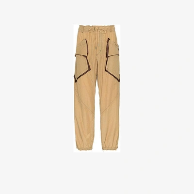 Shop Sulvam Drawstring 'easy' Track Pants In Brown
