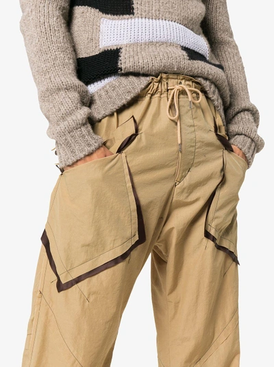 Shop Sulvam Drawstring 'easy' Track Pants In Brown