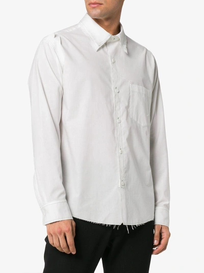 Shop Sulvam Double Collar Cotton Shirt In White