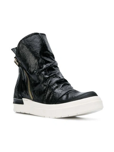 Shop Cinzia Araia Hi-top Zipped Sneakers - Black