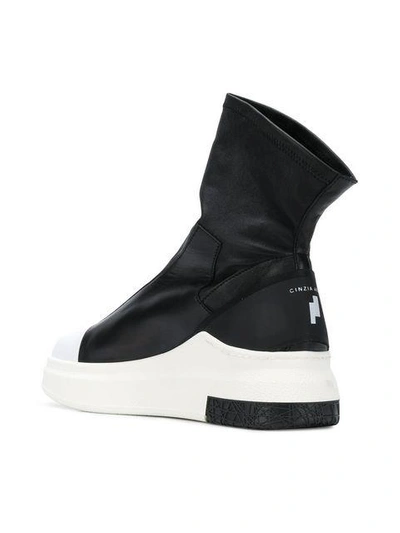 Shop Cinzia Araia Sock-style Sneakers - Black