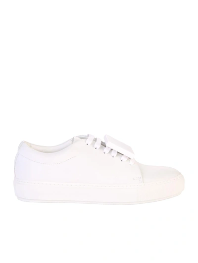 Shop Acne Studios White Lace Up Sneakers