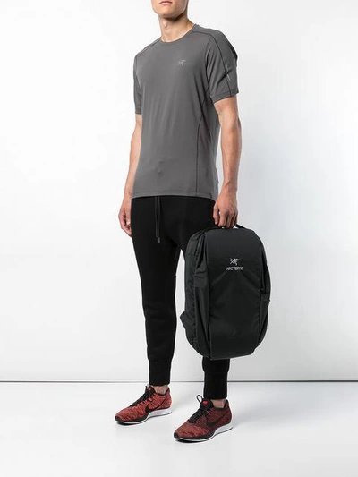 Shop Arc'teryx Logo Backpack In Black