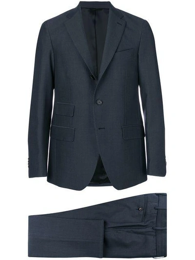 Shop Doppiaa Two Piece Formal Suit - Blue