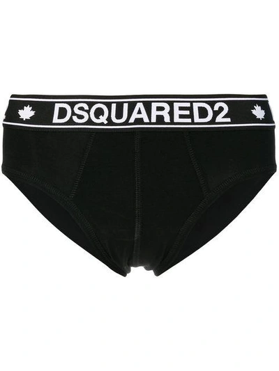 Shop Dsquared2 Logo Band Briefs - Black