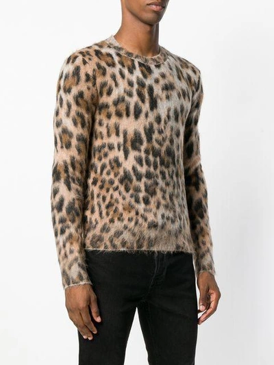 textured leopard print sweater