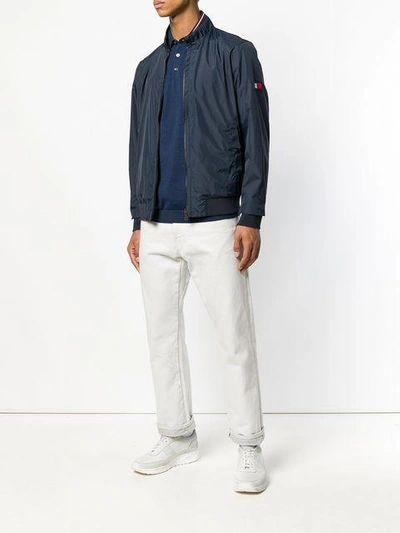 Shop Tommy Hilfiger Reversible Track Jacket In Blue