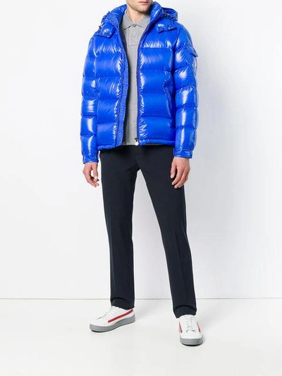 Shop Moncler Puffer Jacket - Blue
