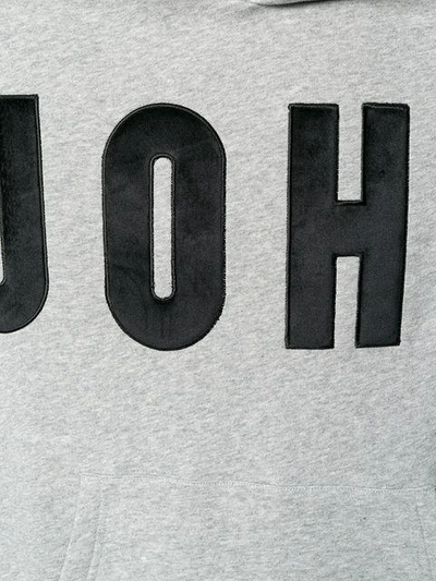 Shop John Richmond Logo Hooded Sweatshirt - Grey