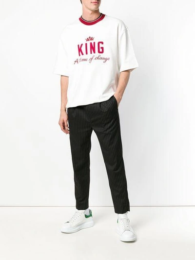 Shop Dolce & Gabbana King Sweatshirt In White