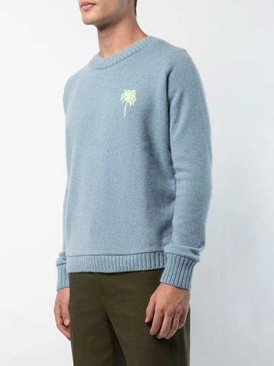 Shop The Elder Statesman Cashmere Palm Tree Jumper