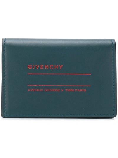 Shop Givenchy Logo Printed Snap Bi-fold Wallet