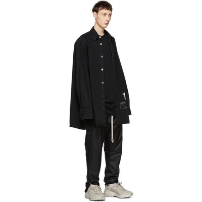 Shop 11 By Boris Bidjan Saberi Black The Master Number Long T-shirt In Black/red