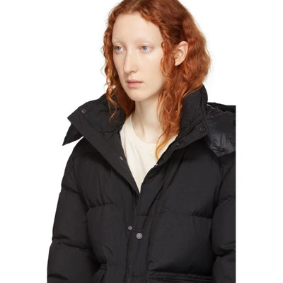 Shop Off-white Black Down Quote Puffer Jacket