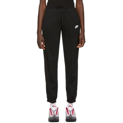 Shop Nike Black Nsw Fleece Loose Lounge Pants In 010 Black